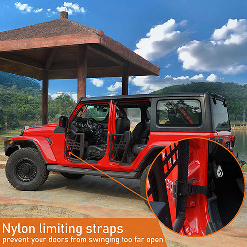 4-Door Running Boards & Tubular Half Doors Combo for 2020-2023 Jeep Gladiator - LandShaker 4x4 LSG.3009+7000 10