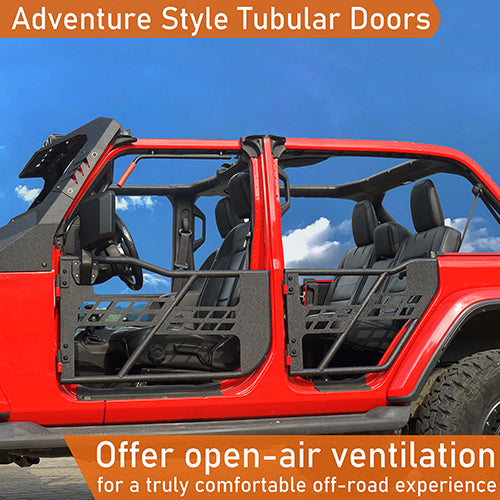 4-Door Running Boards & Tubular Half Doors Combo for 2020-2023 Jeep Gladiator - LandShaker 4x4 LSG.3009+7000 13