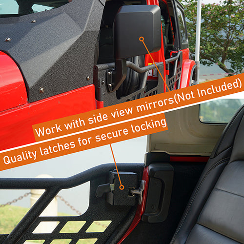 4-Door Running Boards & Tubular Half Doors Combo for 2020-2023 Jeep Gladiator - LandShaker 4x4 LSG.3009+7000 15