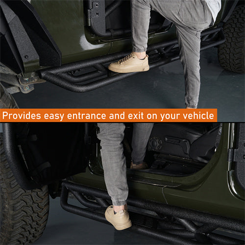 4-Door Running Boards & Tubular Half Doors Combo for 2020-2023 Jeep Gladiator - LandShaker 4x4 LSG.3009+7000 18
