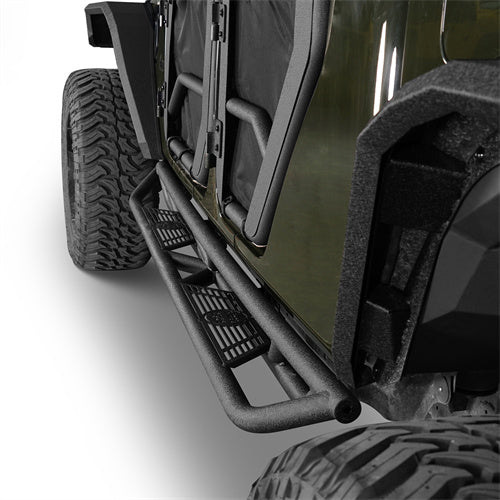 4-Door Running Boards & Tubular Half Doors Combo for 2020-2023 Jeep Gladiator - LandShaker 4x4 LSG.3009+7000 7