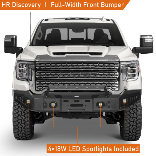 Aftermarkert Full-Width Front Bumper w/ Winch Plate for 2020-2023 GMC Sierra 2500HD/3500HD - LandShaker lsg9205s 10