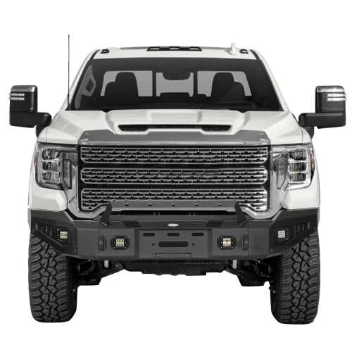 Aftermarkert Full-Width Front Bumper w/ Winch Plate for 2020-2023 GMC Sierra 2500HD/3500HD - LandShaker lsg9205s 2