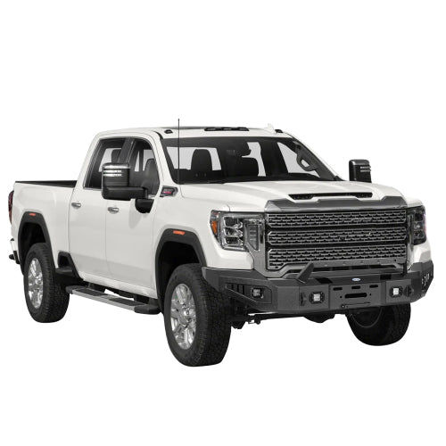 Aftermarkert Full-Width Front Bumper w/ Winch Plate for 2020-2023 GMC Sierra 2500HD/3500HD - LandShaker lsg9205s 3
