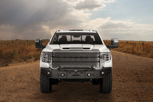 Aftermarkert Full-Width Front Bumper w/ Winch Plate for 2020-2023 GMC Sierra 2500HD/3500HD - LandShaker lsg9205s 4