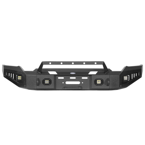 Aftermarkert Full-Width Front Bumper w/ Winch Plate for 2020-2023 GMC Sierra 2500HD/3500HD - LandShaker lsg9205s 5
