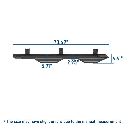 Aftermarket Aluminum Side Step Bars For 2018-2025 Jeep Wrangler JL 4-Door - LandShaker4x4