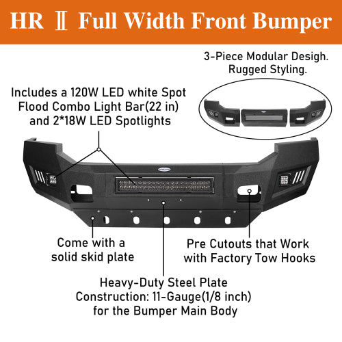 LandShaker Aftermarket Full Width Front Bumper for 2005-2007 Ford F-250 lsg8500 9