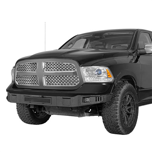 LandShaker Aftermarket Full Width Front Bumper w/ LED Spotlights for 2013-2018 Ram 1500, Excluding Rebel lsg6026s 3