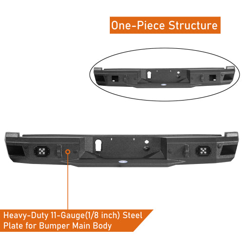LandShaker Aftermarket Rear Bumper for 2018-2020 Ford F-150 , Excluding Raptor lsg8259 8