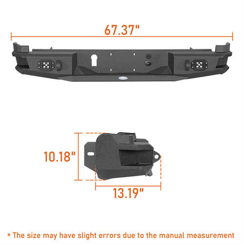 Aftermarket Rear Bumper For 2015-2022 Chevy Colorado GMC Canyon (Excluding ZR2 Models) - LandShaker