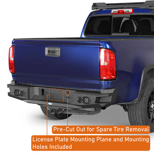 Aftermarket Rear Bumper For 2015-2022 Chevy Colorado GMC Canyon (Excluding ZR2 Models) - LandShaker