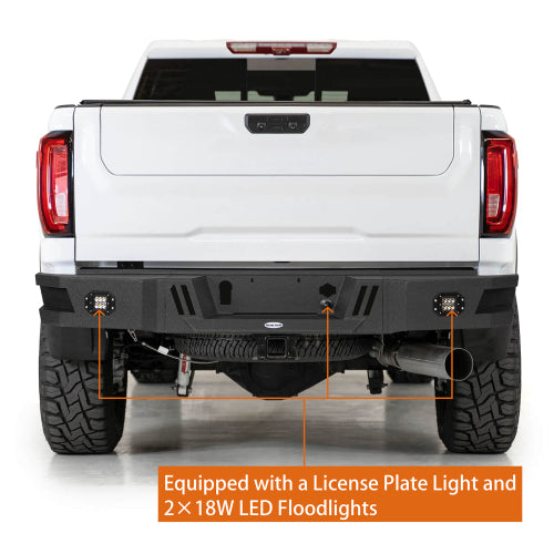 LandShaker Aftermarket Rear Bumper w/LED floodlights for 2020-2023 GMC Sierra 2500HD lsg9204 10