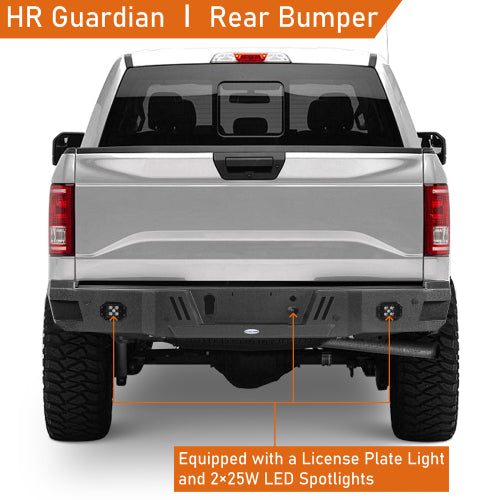 LandShaker Aftermarket Rear Bumper w/25w LED spotlights for 2018-2020 Ford F-150 Excluding Raptor lsg8260 7