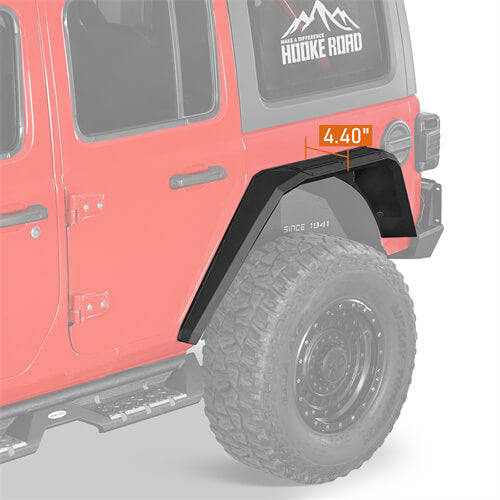 Road Trip Aluminum Rear Fender Flares For 2018-2024 Jeep Wrangler JL - LandShaker-lsg3077-11