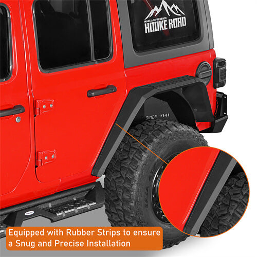Road Trip Aluminum Rear Fender Flares For 2018-2024 Jeep Wrangler JL - LandShaker-lsg3077-6
