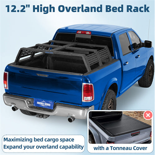 12.2" High Overland Bed Rack For 2007-2023 Toyota Tundra / 2005-2023 Tacoma(6' Bed) / 2009-2023 Ford F-150 & Raptor / 2009-2003 Ram 1500 - Landshaker4x4