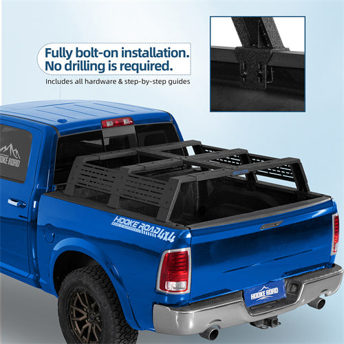 12.2" High Overland Bed Rack For 2007-2023 Toyota Tundra / 2005-2023 Tacoma(6' Bed) / 2009-2023 Ford F-150 & Raptor / 2009-2003 Ram 1500 - Landshaker4x4