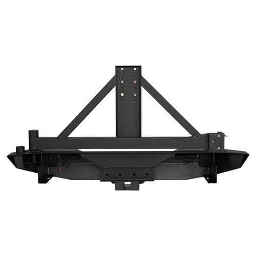 Blade Front Bumper w/ 60W Work Light Bar & Different Trail Rear Bumper w/Tire Carrier Combo Kit for 2007-2018 Jeep Wrangler JK JKU - LandShaker 4x4 LSG.2031+2029 22
