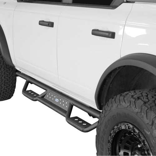 LandShaker Bronco Nerf Side Step Bars for 2021-2023 Ford Bronco 4-Door lsg8901s 1