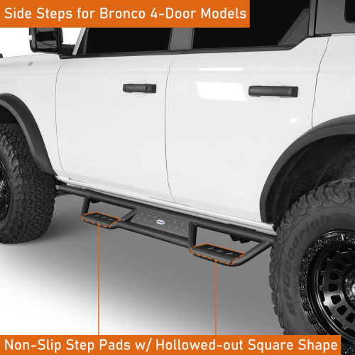 LandShaker Bronco Nerf Side Step Bars for 2021-2023 Ford Bronco 4-Door lsg8901s 9