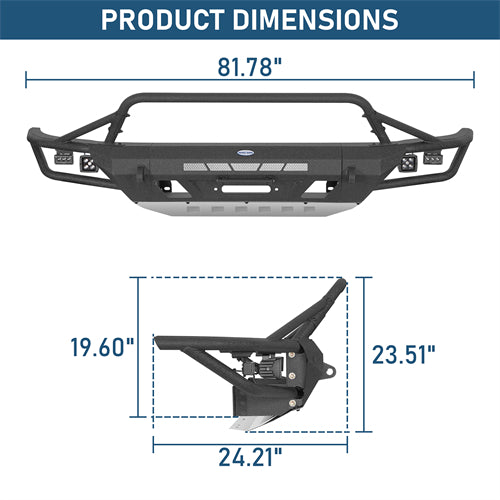 ExplorerX Tube Front Bumper For 2014-2021 Toyota Tundra - Landshaker4x4