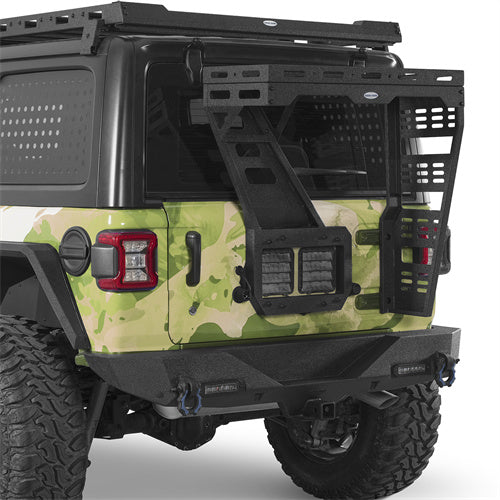 Tailgate Basket Rear Cargo Rack System For 2018-2025 Jeep Wrangler JL - Landshaker4x4