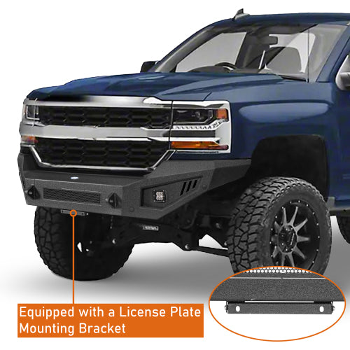 LandShaker Chevy Silverado Full Width Front Bumper w/ LED Spotlights for 2016-2018 Chevy Silverado 1500 lsg9029 11