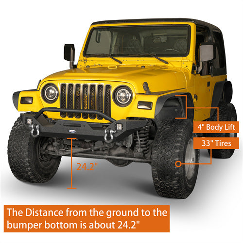 Different Trail Front Bumper & Rear Bumper Combo for 1997-2006 Jeep Wrangler TJ - LandShaker 4x4 LSG.1010+LSG.1012 9