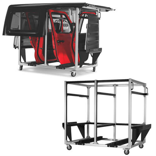 Hard Top Lift Holder Rack & Doors and Hardtops Storage Cart For 1997-2025 Jeep Wrangler TJ JK JL JT & Ford Bronco - LandShaker4x4
