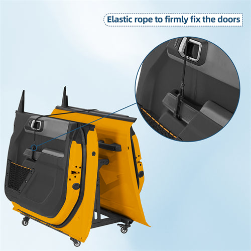 Doors Storage Cart for 2 Doors For 1981-2025 Jeep CJ-8 / Jeep Wrangler YJ TJ JK JL / Gladiator JT / 2021-2025 Ford Bronco - Ultralisk4x4