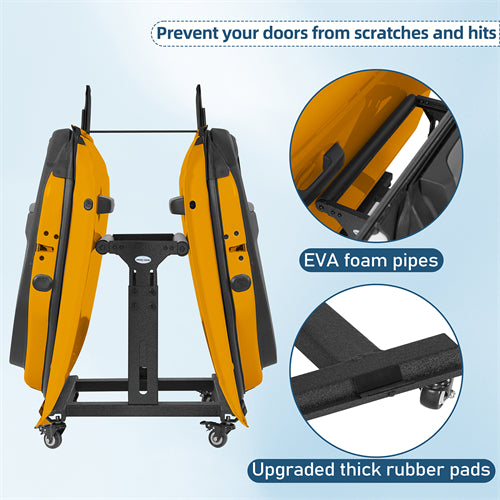 Doors Storage Cart for 2 Doors For 1981-2025 Jeep CJ-8 / Jeep Wrangler YJ TJ JK JL / Gladiator JT / 2021-2025 Ford Bronco - Ultralisk4x4