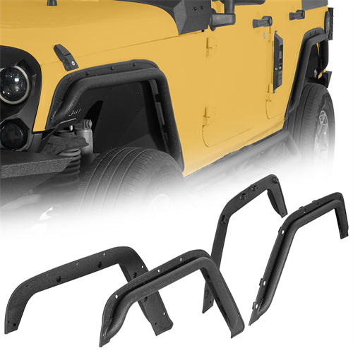 Front & Rear Fender Flare Delete Kit For 2007-2018 Jeep Wrangler JK - Landshaker4x4