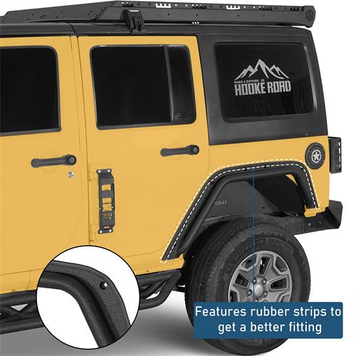 Front & Rear Fender Flare Delete Kit For 2007-2018 Jeep Wrangler JK - Landshaker4x4