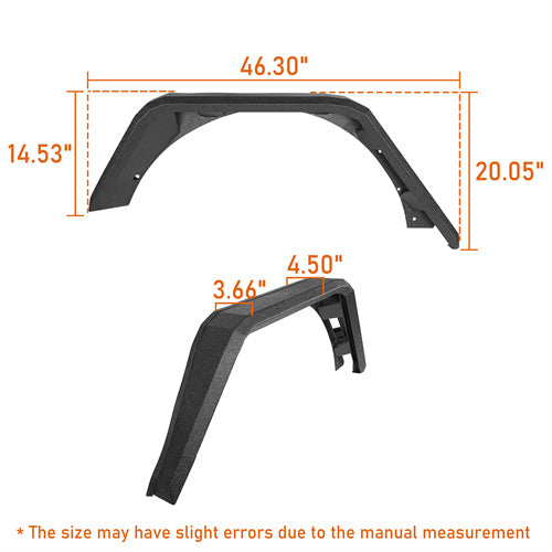 Front & Rear Fender Flares For 2018-2025 Jeep Wrangler JL - LandShaker4x4