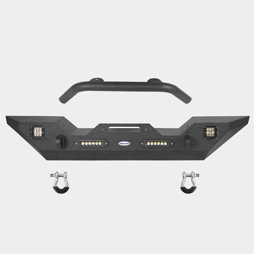 Jeep JK Mid Width Front Bumper & Rear Bumper & Front Skid Plate for 2007-2018 Jeep Wrangler JK - LandShaker 4x4 LSG.3018+2030+2042 19