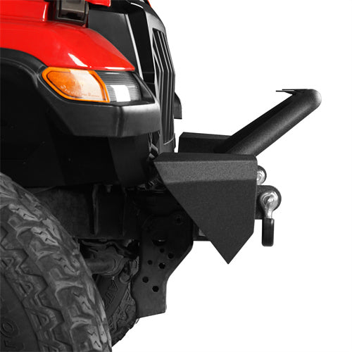 Jeep JK Mid Width Front Bumper & Rear Bumper & Front Skid Plate for 2007-2018 Jeep Wrangler JK - LandShaker 4x4 LSG.3018+2030+2042 5