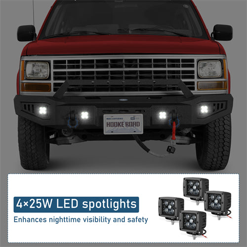Discovery Ⅰ Front Bumper w/ Winch Plate For 1992-1999 Chevy Suburban Tahoe/GMC Yukon - Landshaker4x4