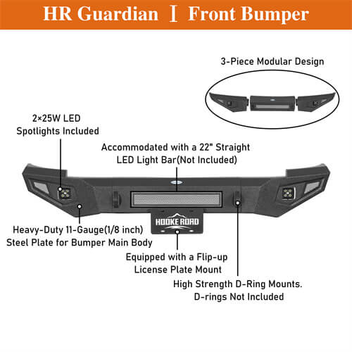 Guardian Ⅰ Front Bumper For 2007-2013 Chevy Silverado 1500 2nd Generation - LandShaker-lsg9033-10