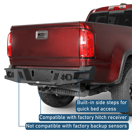 Off-Road Guardian Ⅰ Rear Bumper For 2015-2022 Chevy Colorado GMC Canyon (Excluding ZR2 Models) - Landshaker4x4
