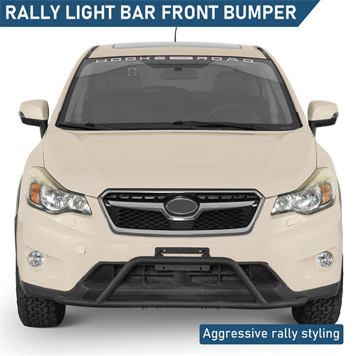 Rally light Bar Tubular Front Bumper For 2013-2017 Subaru XV Crosstrek - Landshaker4x4