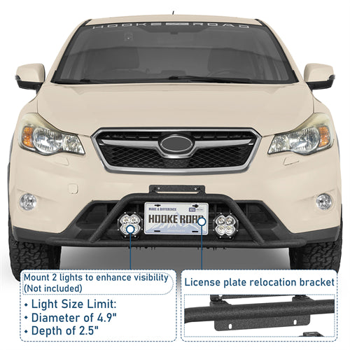 Rally light Bar Tubular Front Bumper For 2013-2017 Subaru XV Crosstrek - Landshaker4x4
