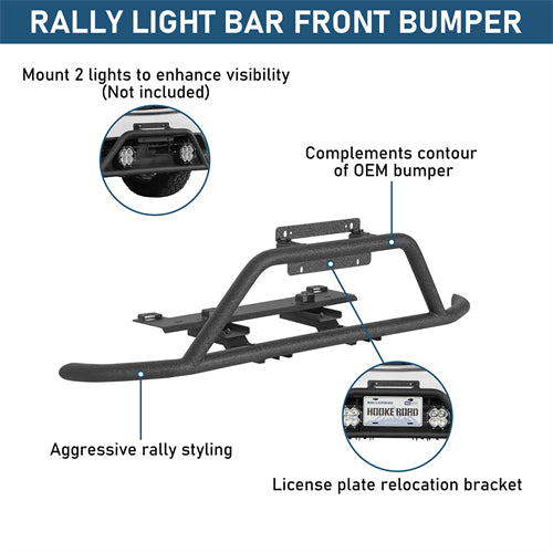 Rally light Bar Tubular Front Bumper For 2013-2017 Subaru XV Crosstrek - Landshaker4x4