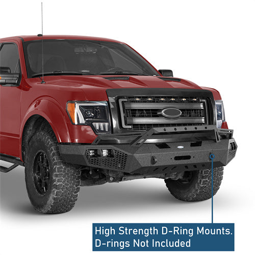 Full Width Front Bumper w/Grill Guard(09-14 Ford F-150, Excluding Raptor)-LandShaker