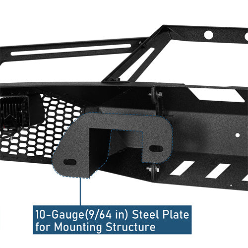 Full Width Front Bumper w/Grill Guard(09-14 Ford F-150, Excluding Raptor)-LandShaker