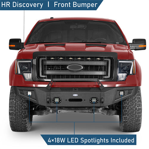 Full Width Front Bumper with Angled Hoop(09-14 Ford F-150,Excluding Raptor)-LandShaker