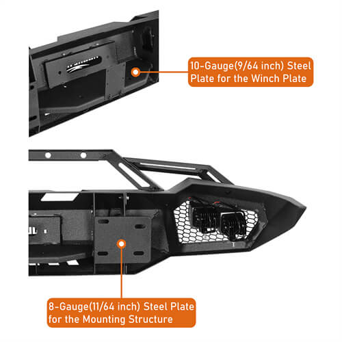 Discovery Ⅰ Full Width Front Bumper For 2019-2024 Ram 1500 - LandShaker-lsg6035-8