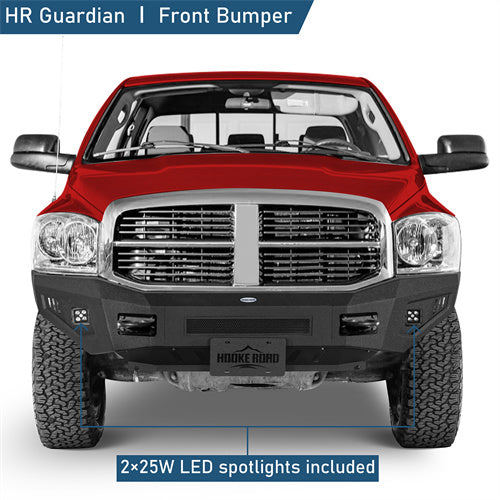 Front Bumper w/ LED spotlights For 2006-2009 Ram 2500/3500 - Landshaker4x4