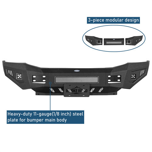 Front Bumper w/ LED spotlights For 2006-2009 Ram 2500/3500 - Landshaker4x4