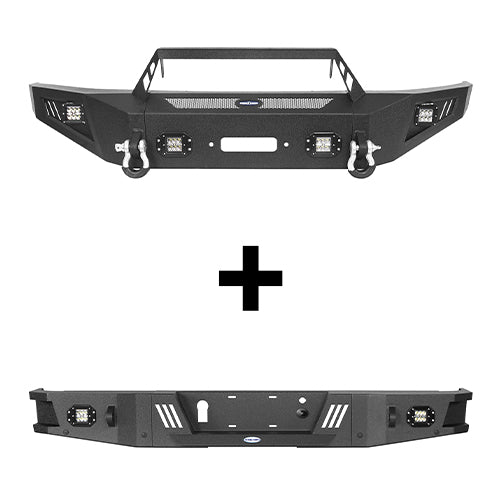 Ford F-150 Front Bumper & Rear Bumper Back Bumper for 2009-2014 Ford F-150 - LandShaker 4x4 LSG.8202+8204 2